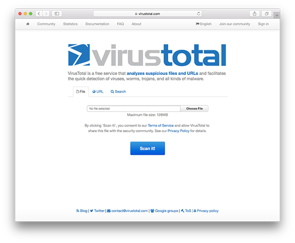 VirusTotal сможет проверить на вирусы онлайн и выдать детальный отчет